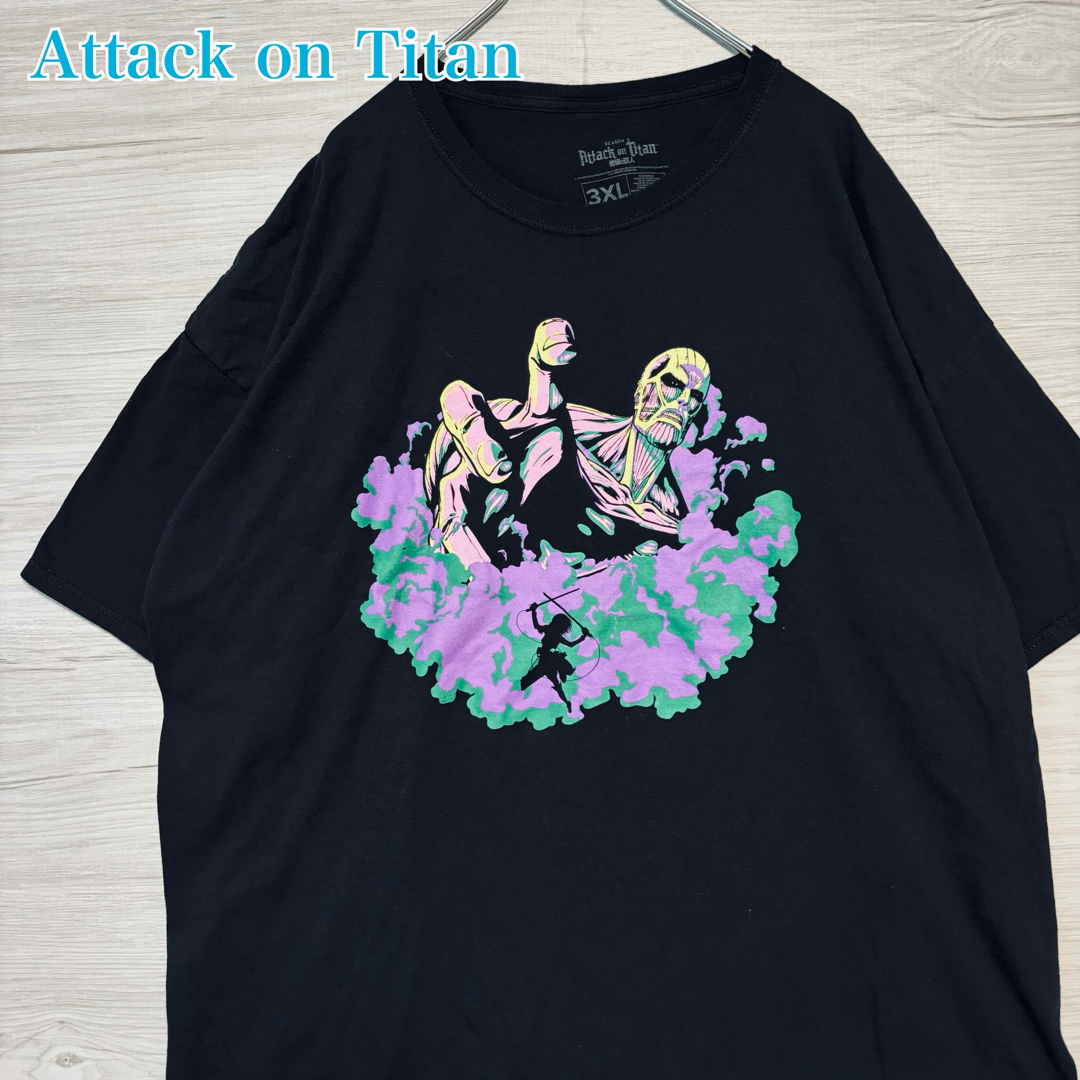 TV&MOVIE(ティービーアンドムービー)の【入手困難】Attack on Titan 進撃の巨人  Tシャツ 3XLサイズ メンズのトップス(Tシャツ/カットソー(半袖/袖なし))の商品写真