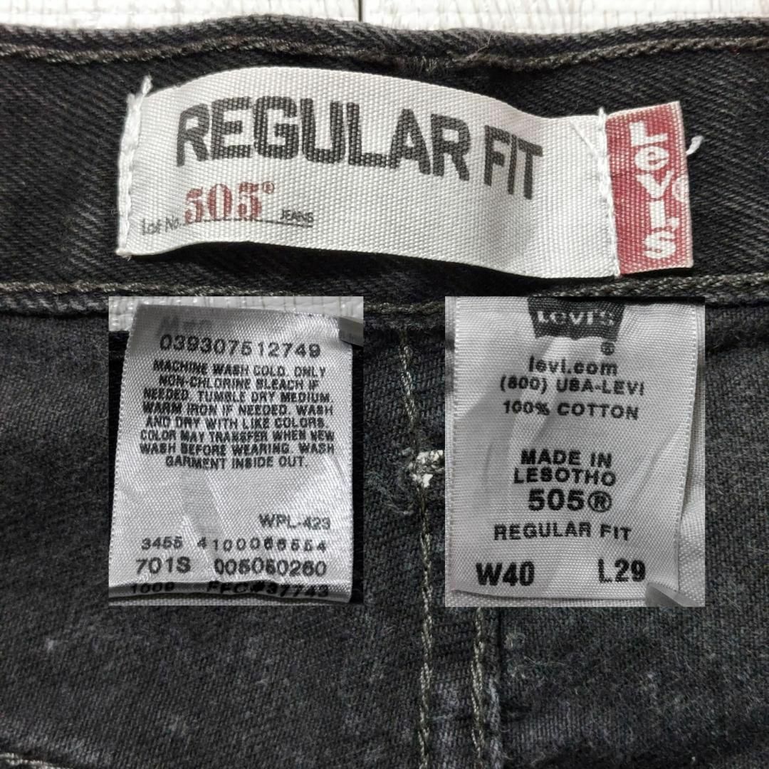 Levi's(リーバイス)のリーバイス505 Levis W40 ブラックデニムパンツ 黒 00s 8435 メンズのパンツ(デニム/ジーンズ)の商品写真