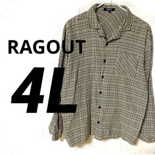 【RAGOUT 】   メンズ　4L   長袖シャツ　大きなサイズ(シャツ)