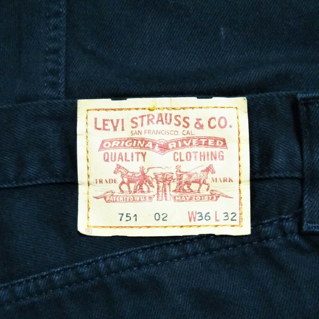 Levi's(リーバイス)の■リーバイス LEVI'S 751 ストレートバギー 黒 W36 メンズのパンツ(デニム/ジーンズ)の商品写真