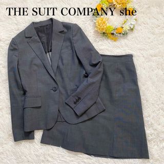 スーツカンパニー(THE SUIT COMPANY)の【THE SUIT COMPANY】スーツ上下 ウール混 ウォッシャブル グレー(スーツ)