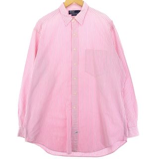 ラルフローレン(Ralph Lauren)の古着 ラルフローレン Ralph Lauren 長袖 ストライプシャツ メンズL /eaa425717(シャツ)