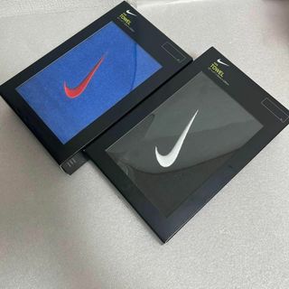 ナイキ(NIKE)のナイキ スポーツタオル ソリッドコア マフラー 24cm×119cm 青黒セット(タオル/バス用品)