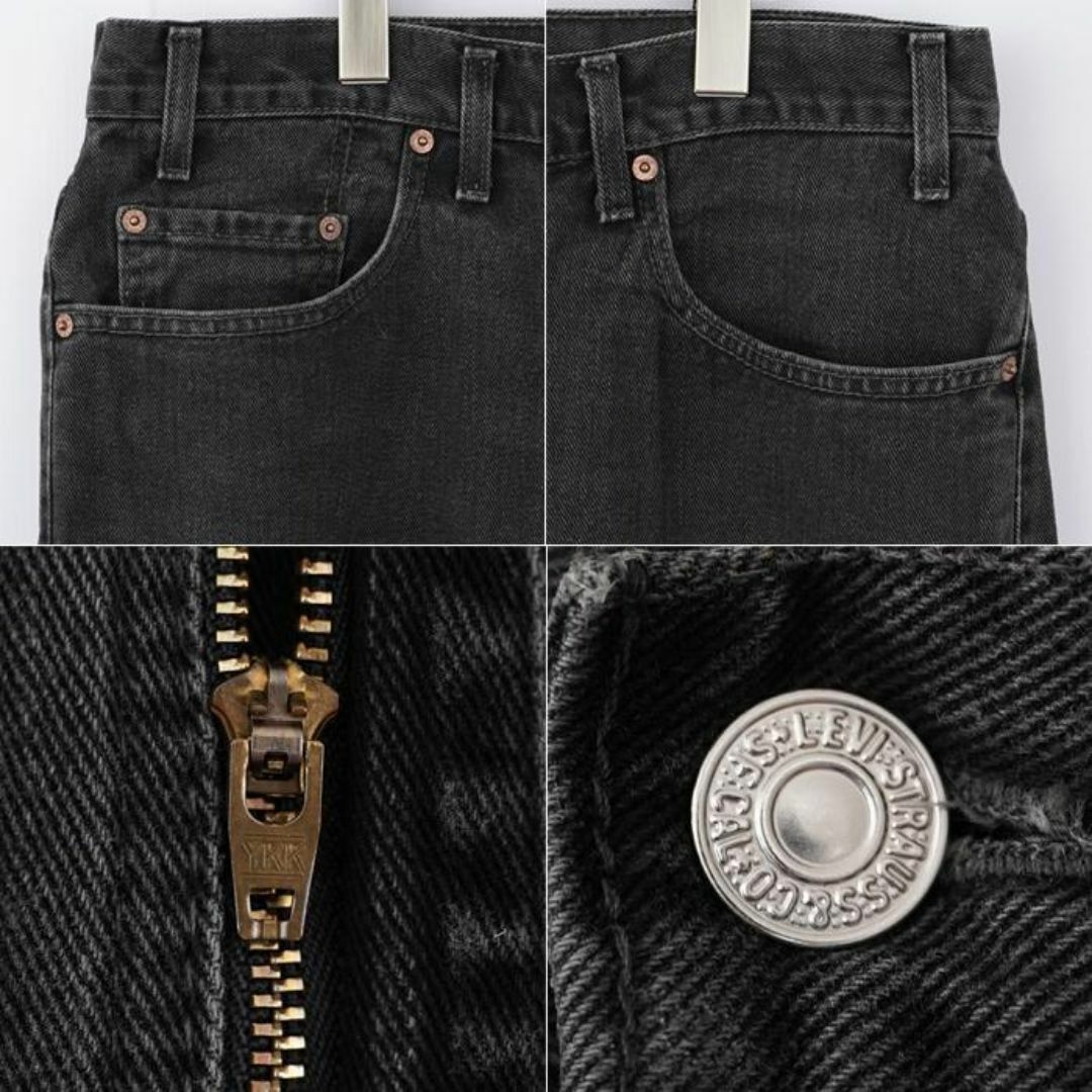 Levi's(リーバイス)のリーバイス505 Levis W38 ブラックデニム 黒 カナダ製 8393 メンズのパンツ(デニム/ジーンズ)の商品写真