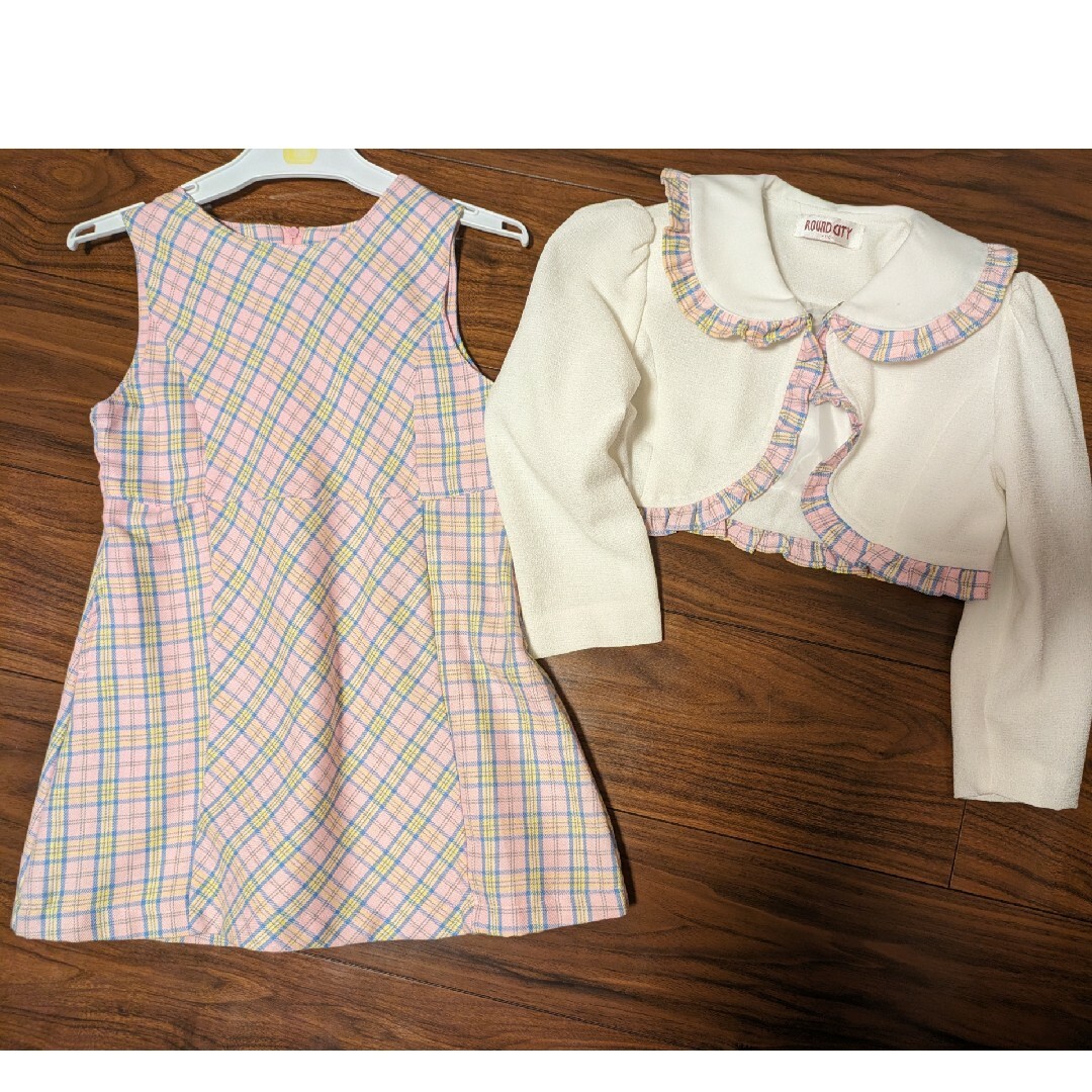 110㌢　ワンピース　ジャケット　セット キッズ/ベビー/マタニティのキッズ服女の子用(90cm~)(ドレス/フォーマル)の商品写真