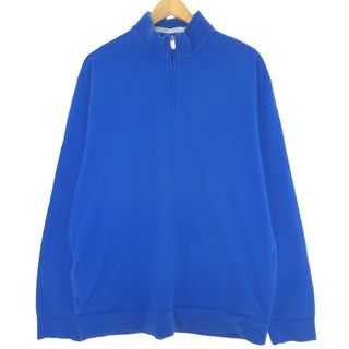 ラルフローレン(Ralph Lauren)の古着 ラルフローレン Ralph Lauren POLO GOLF ポロゴルフ ハーフジップ 長袖 ポロシャツ メンズXL /eaa426464(ポロシャツ)