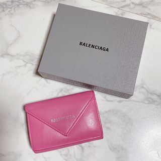 バレンシアガ(Balenciaga)のバレンシアガ ペーパーミニウォレット 三つ折り財布 レザー 正規品 イタリア(財布)