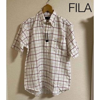 フィラ(FILA)のFILA フィラ　ワイシャツ　　半袖　綿100% チェックシャツ　Mサイズ(Tシャツ/カットソー(半袖/袖なし))