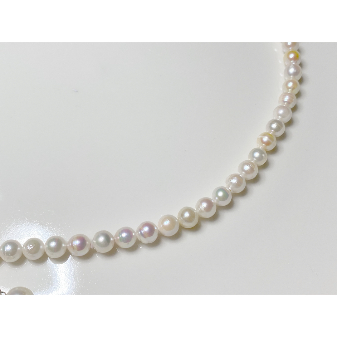 あこや真珠クリップ式マグネット金具２WAYネックレス ハンドメイドのアクセサリー(ネックレス)の商品写真