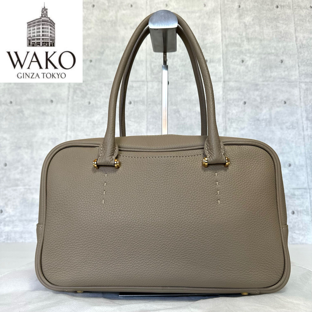 専用品WAKO 銀座和光 シボ革レザー グレージュ スクエア 専用品WAKO 銀座和光 シボ革レザー グレージュ スクエア