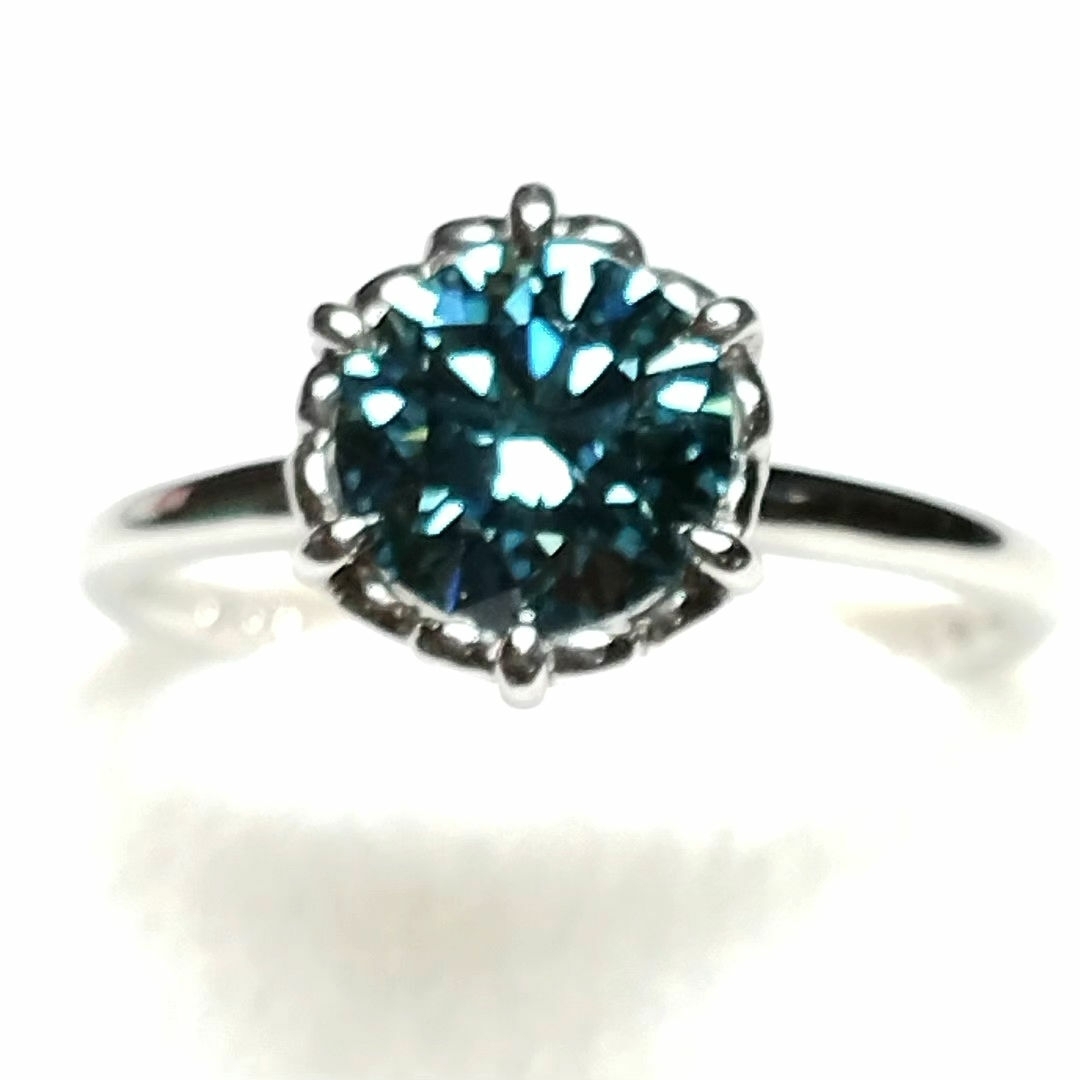 ラボグロウンブルーダイヤモンド　リング レディースのアクセサリー(リング(指輪))の商品写真