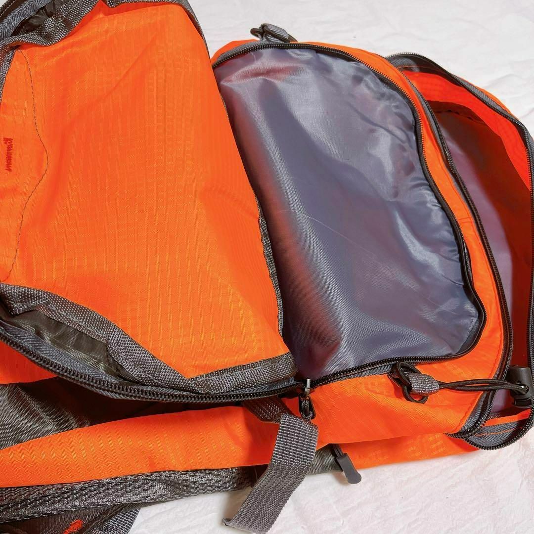 リュックサック リュック バックパック アウトドア 撥水 軽量 大容量 オレンジ メンズのバッグ(バッグパック/リュック)の商品写真