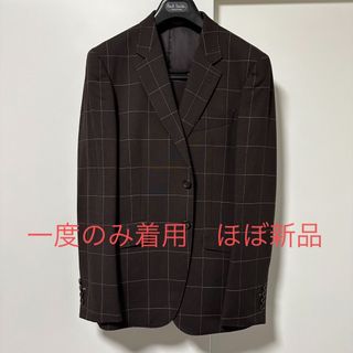 【1度のみ着用】PaulSmith スーツ 3ピース L ブラウン チェック