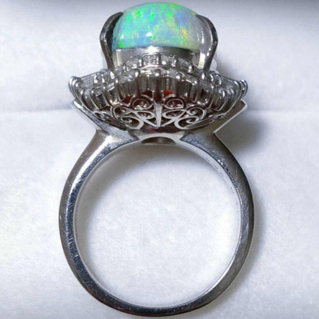 ダイヤモンド×オパール リング Pt900 8.89ct 1.00ct レディースのアクセサリー(リング(指輪))の商品写真