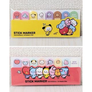 ビーティーイシビル(BT21)のBT21  LINE FRIENDS    minini  ふせん 2個セット(アイドルグッズ)