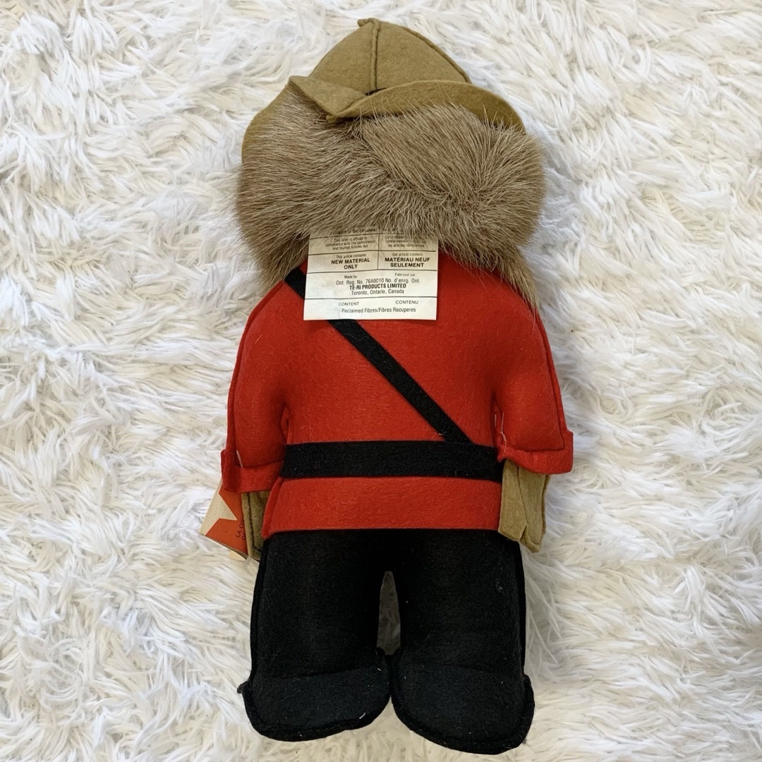 新品 80s カナダ騎馬警察 フェルト人形 ハンドメイド トナカイの毛 カナダ製 ハンドメイドのぬいぐるみ/人形(人形)の商品写真