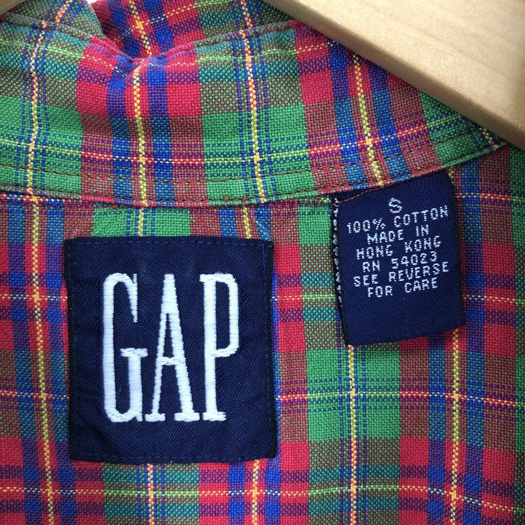 GAP(ギャップ)の古着 90年代 ギャップ GAP DENIM オールドギャップ 長袖 ボタンダウンチェックシャツ 香港製 S メンズS ボタンダウン 長袖 ヴィンテージ /eaa426618 メンズのトップス(シャツ)の商品写真