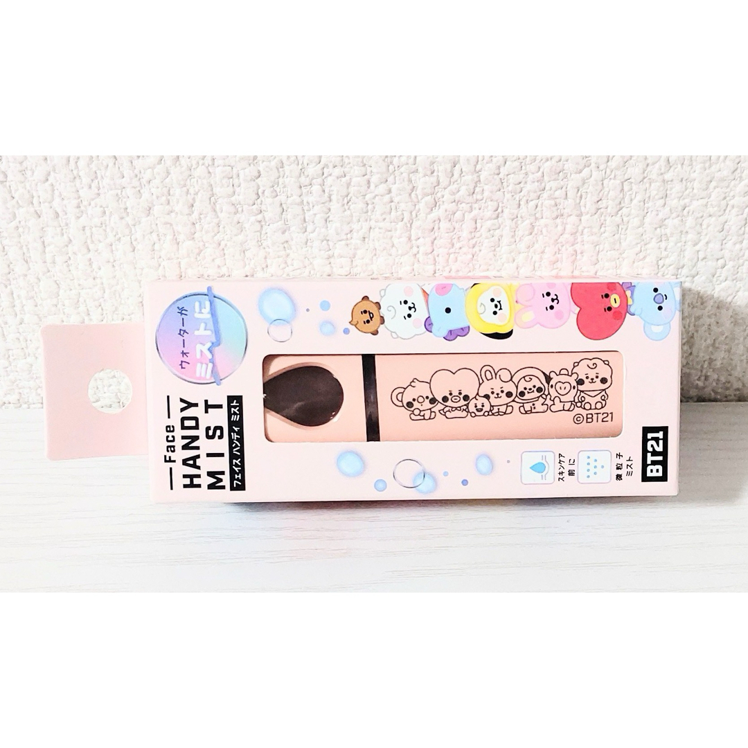 BT21(ビーティーイシビル)のBT21 ＊ フェイスハンディ ミスト ♡ ピンク ♡ホワイト  2個セット エンタメ/ホビーのタレントグッズ(アイドルグッズ)の商品写真