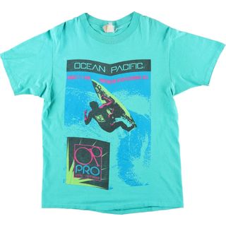 オーシャンパシフィック(OCEAN PACIFIC)の古着 90年代 オーシャンパシフィック Ocean pacific 銀タグ サーフ スケートTシャツ メンズM ヴィンテージ /eaa433320(Tシャツ/カットソー(半袖/袖なし))