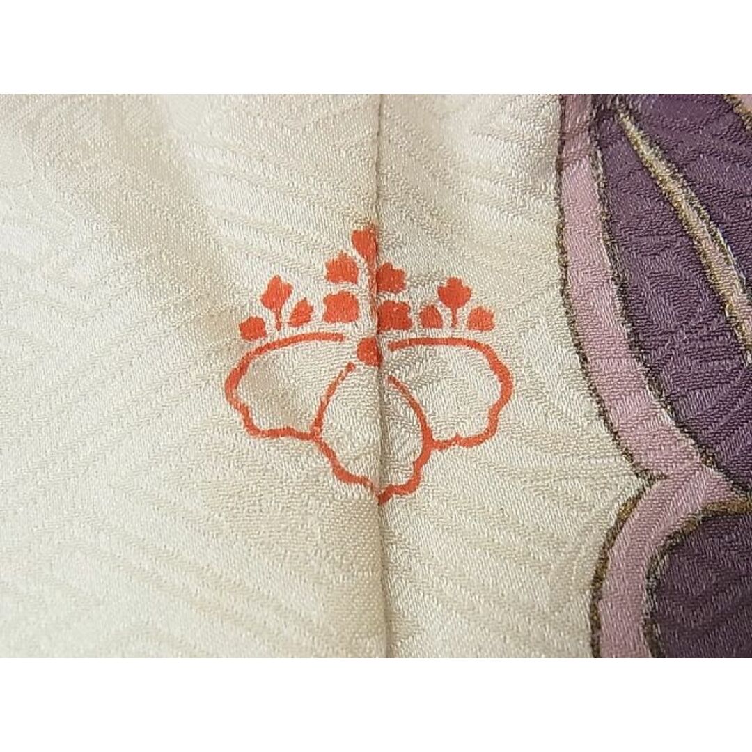 平和屋1■訪問着　駒刺繍　花唐草文　金彩　逸品　an5664 レディースの水着/浴衣(着物)の商品写真