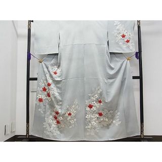 平和屋1■訪問着　草花文　暈し染め　金彩　逸品　ch6563(着物)