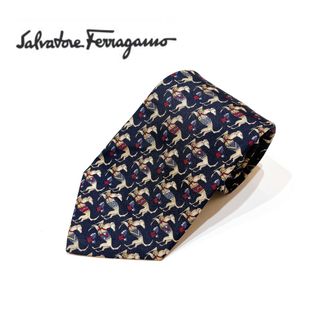 サルヴァトーレフェラガモ(Salvatore Ferragamo)のサルヴァトーレ フェラガモ　ネクタイ　メンズ　ネイビー　スーツ　ブランドネクタイ(ネクタイ)