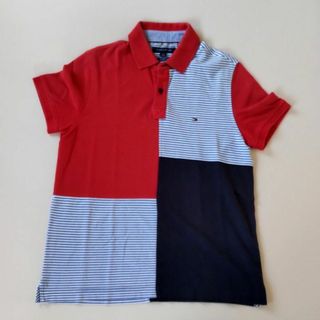 トミーヒルフィガー(TOMMY HILFIGER)の最終値下げ：トミーヒルフィガー ポロシャツ 4分割デザイン【中古】(ポロシャツ)