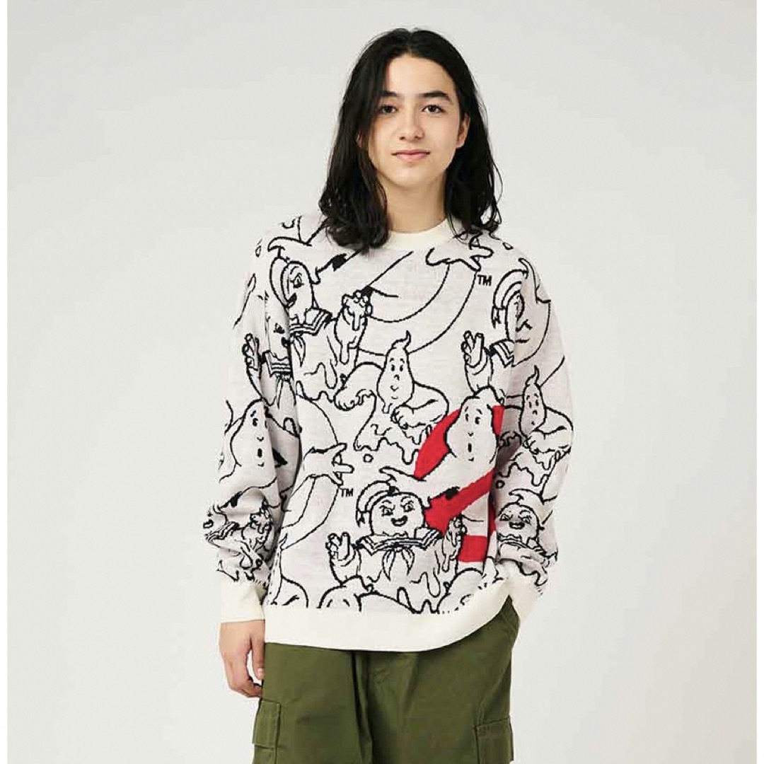 Design Tshirts Store graniph(グラニフ)のグラニフ ゴーストバスターズ　L ニット　セーター　 ノーゴースト メンズのトップス(ニット/セーター)の商品写真