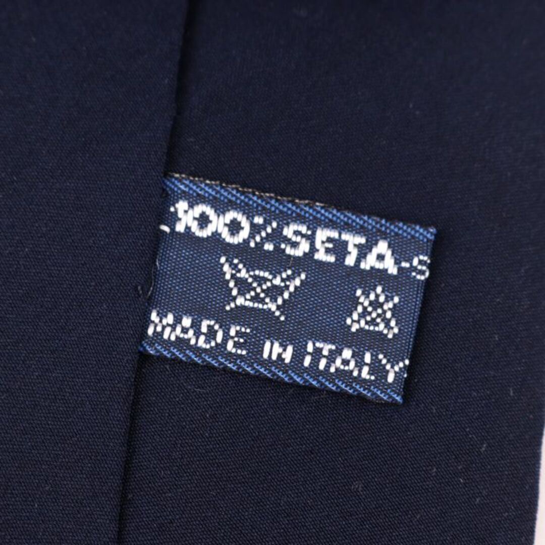 mila schon(ミラショーン)のミラショーン ブランドネクタイ ストライプ柄 ロゴマーク シルク イタリア製 メンズ ネイビー mila schon メンズのファッション小物(ネクタイ)の商品写真