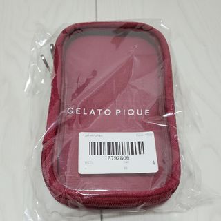 ジェラートピケ(gelato pique)のジェラートピケ キャリーポーチ レッド 赤 アクスタケース　新品・未使用(アイドルグッズ)