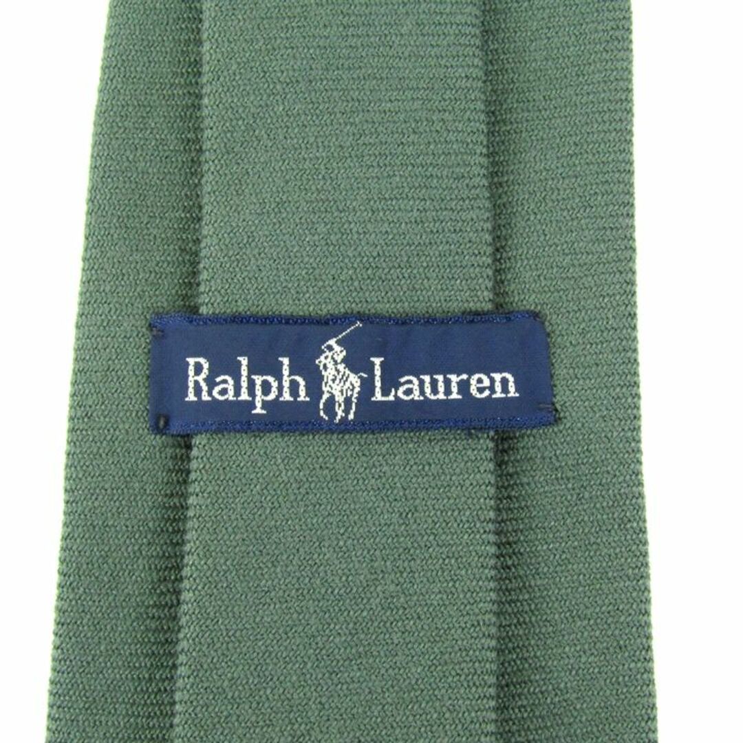 Ralph Lauren(ラルフローレン)のラルフローレン ブランドネクタイ ソリッド 無地 ワンポイント ポニーマーク ウール メンズ グリーン RALPH LAUREN メンズのファッション小物(ネクタイ)の商品写真