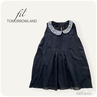 トゥモローランド(TOMORROWLAND)のFIL トゥモローランド . ビジュー衿 ピンタック コットン プルオーバー(シャツ/ブラウス(半袖/袖なし))