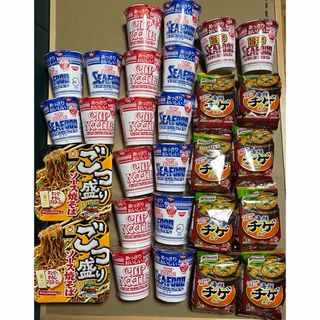 味の素 - クノール　海鮮チゲスープ　あっさりおいしいカップヌードル　ごつ盛りソース焼きそば