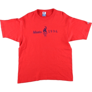 チャンピオン(Champion)の古着 90年代 チャンピオン Champion ATLANTA OLYMPIC アトランタオリンピック 1996 刺繍Tシャツ メンズL ヴィンテージ /eaa433357(Tシャツ/カットソー(半袖/袖なし))