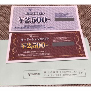 ヤマキ(ヤマキ)のヤマキ　優待割引券　2枚　5000円分(その他)