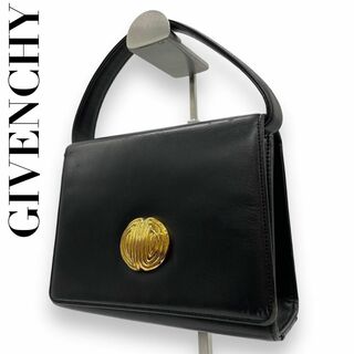 chill出品のバッグはこちらジバンシー ハンドバッグ 黒 フォーマル 自立 トップハンドル ロゴ金具 レザー