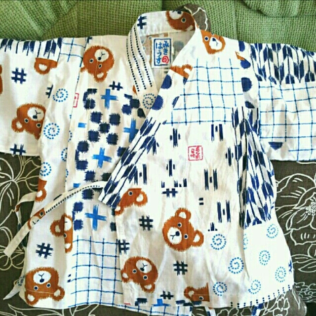 mikihouse(ミキハウス)のミキハウス甚平🐻100㎝ キッズ/ベビー/マタニティのキッズ服男の子用(90cm~)(甚平/浴衣)の商品写真