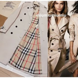 BURBERRY - 本物上質●　イタリア製トレンチコート　バーバリー　ヘリテージ