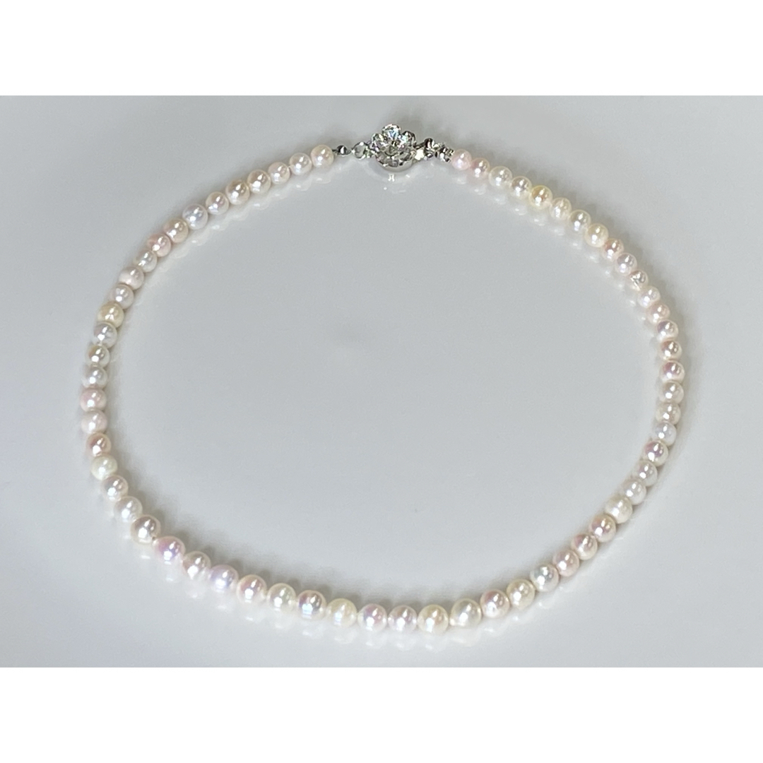 あこや真珠ネックレス41.5㎝ ハンドメイドのアクセサリー(ネックレス)の商品写真