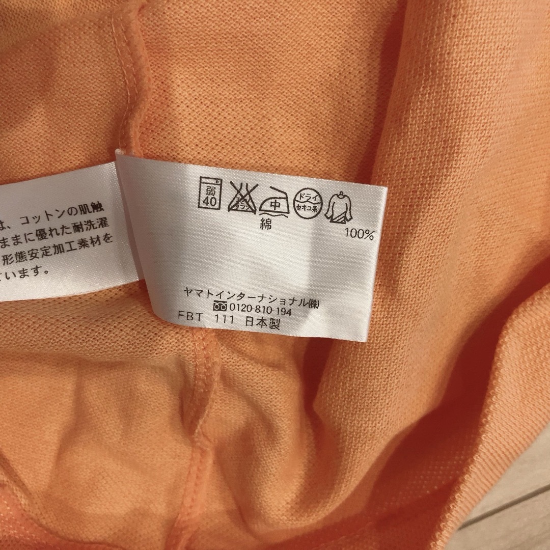 クロコダイル　ポロシャツ メンズ　LL オレンジ　古着　派手　レトロ メンズのトップス(ポロシャツ)の商品写真