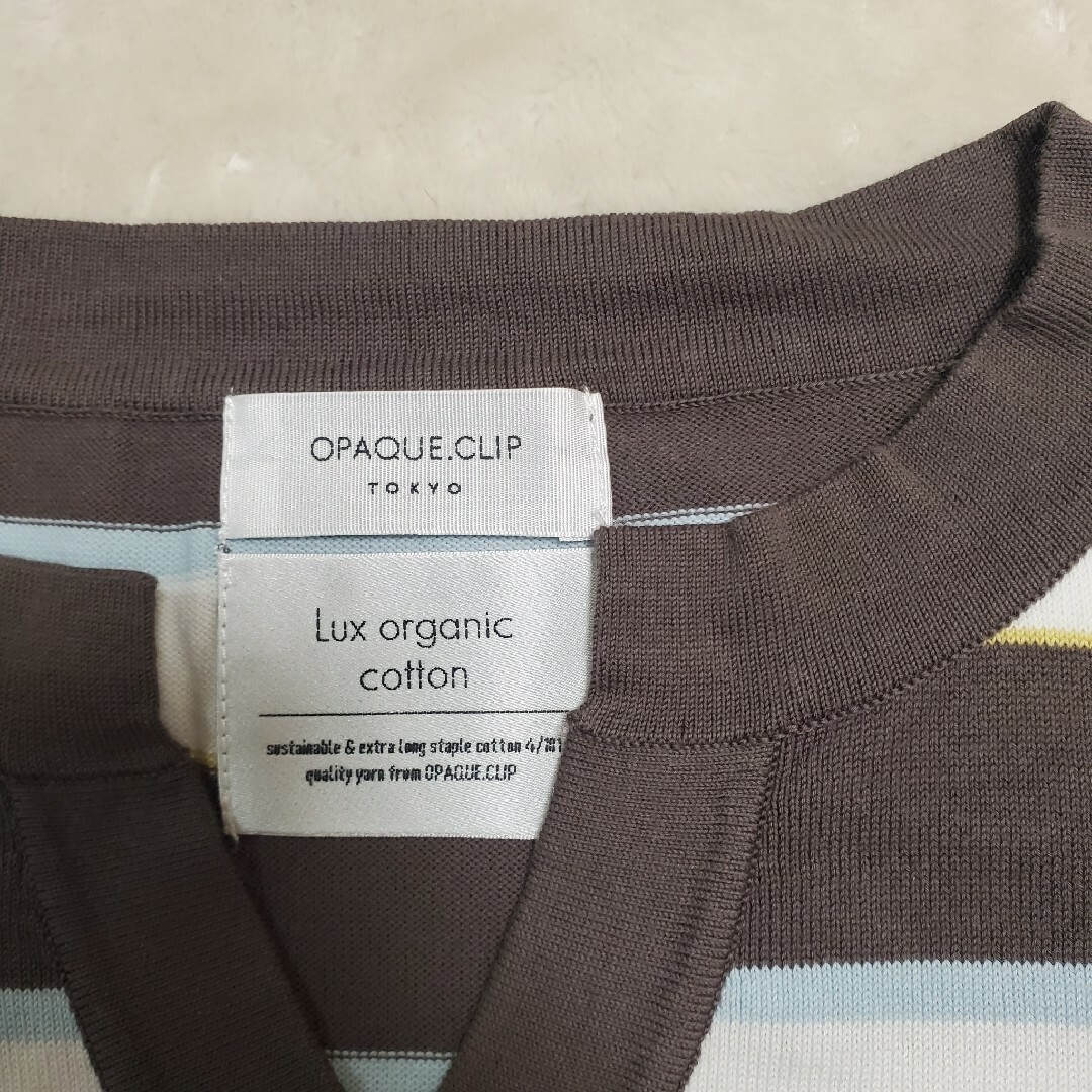 OPAQUE.CLIP(オペークドットクリップ)のOPAQUE.CLIP カットソー　size　M　ボーダー柄 レディースのトップス(カットソー(半袖/袖なし))の商品写真