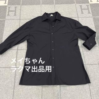 エルメス(Hermes)の【新品未使用】エルメスHERMES  ネイビーシャツ　ロングシャツ　定番　36(シャツ/ブラウス(長袖/七分))