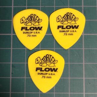 Jim Dunlop ３枚ギターピック Tortex FLOW 0.73mm 4(その他)