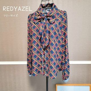 レディアゼル(REDYAZEL)の【レディアゼル】バイカラーボウタイブラウス　フリーサイズ(シャツ/ブラウス(長袖/七分))