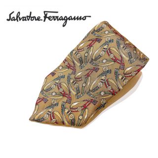 サルヴァトーレフェラガモ(Salvatore Ferragamo)のサルヴァトーレ フェラガモ　ネクタイ　メンズ　ベージュ　ブラウン　スーツ　(ネクタイ)