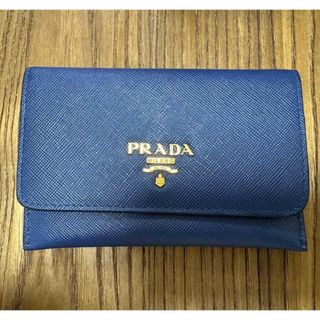 プラダ(PRADA)のPRADA カードケース ネイビー(名刺入れ/定期入れ)