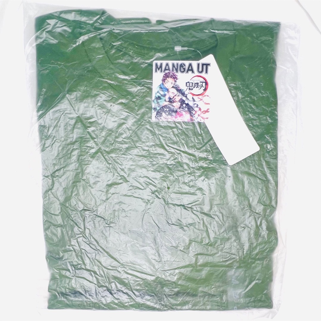 GU(ジーユー)の鬼滅の刃 GUコラボTシャツ グリーン メンズのトップス(Tシャツ/カットソー(半袖/袖なし))の商品写真