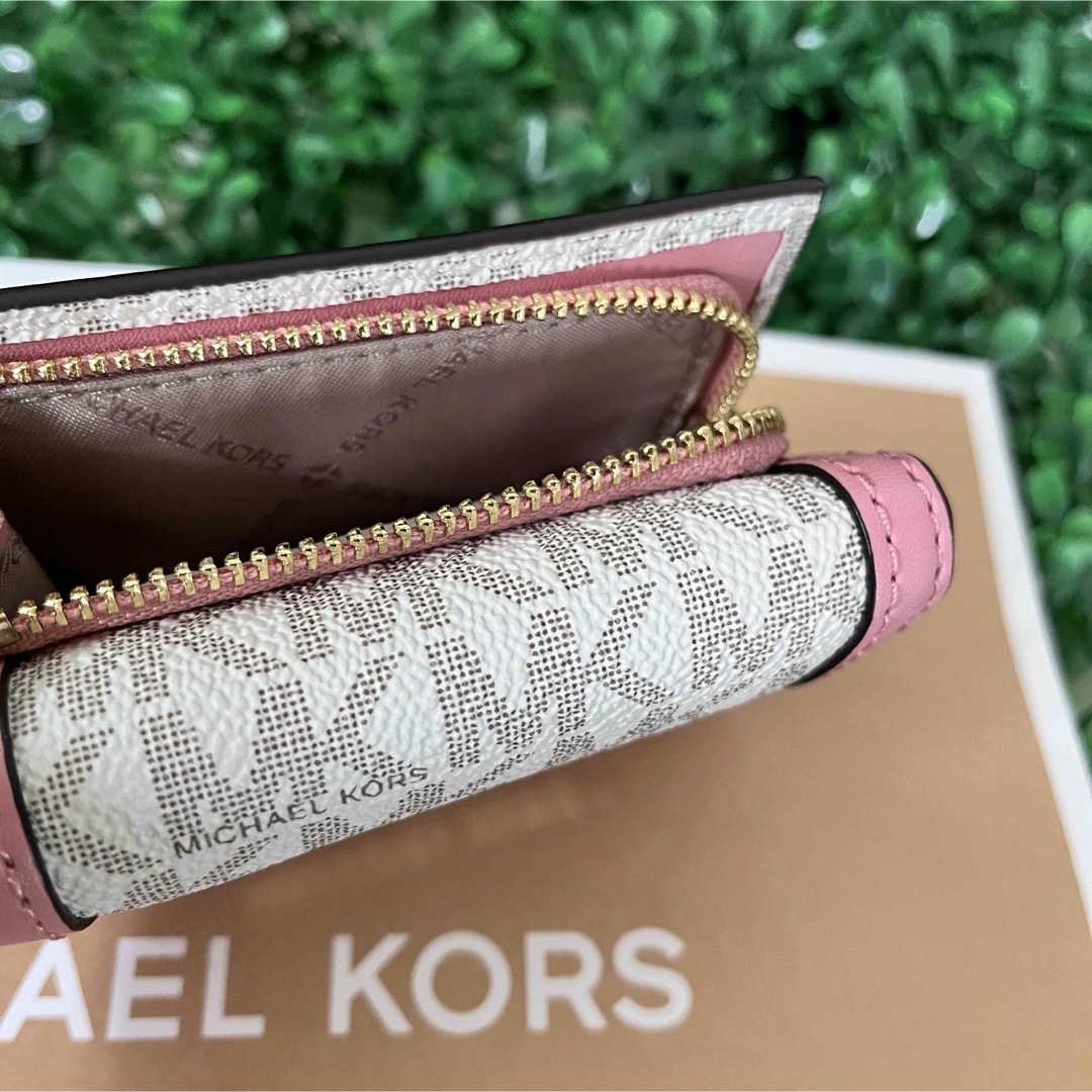 Michael Kors(マイケルコース)のマイケルコース☆新品☆JET SET 三つ折り財布/バニラ ピンク レディースのファッション小物(財布)の商品写真