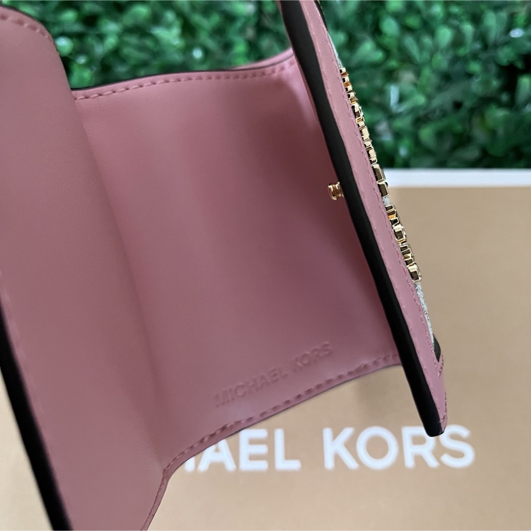 Michael Kors(マイケルコース)のマイケルコース☆新品☆JET SET 三つ折り財布/バニラ ピンク レディースのファッション小物(財布)の商品写真