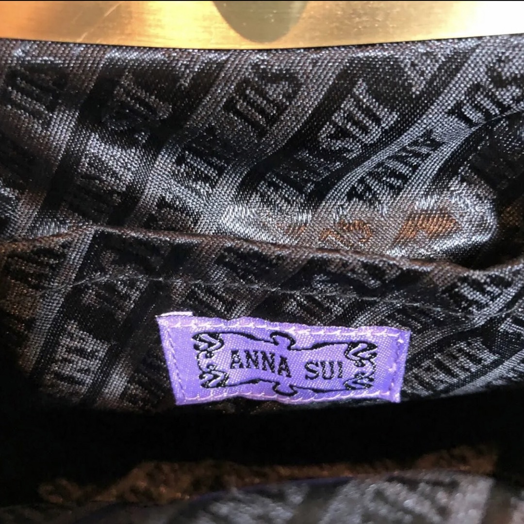 ANNA SUI(アナスイ)の新品　アナスイのピンクとパープルのがま口型　ポーチ　ミラー付き レディースのファッション小物(ポーチ)の商品写真